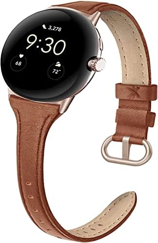 Kompatibilno za Google Pixel Watch Band Leather For Women, Pixel Watch Premium kožni ručni trak Podesiva kopča Stil Sylesh remen za