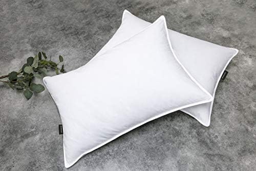 Snug & ugodno siva jastuka za guske od pera za spavanje- standardna veličina, guska perje i punjenje, pamučni poklopac, donji