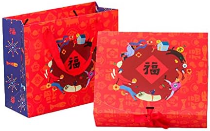 6pcs Kineska novogodišnja poklon kutija pakiranje torbica poklon torba papirnata posuda torba za spremanje večernjih potrepština velike