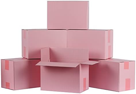 Kutije za otpremu od 10 do 6 do 7, mala kutija od valovitog kartona za poslovnu poštu, pakiranje za premještanje pošte, ružičasta