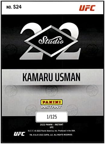 Kamaru Usman 2022 Panini Instant UFC Studio /12524 NM+ -MT+ MMA borbe