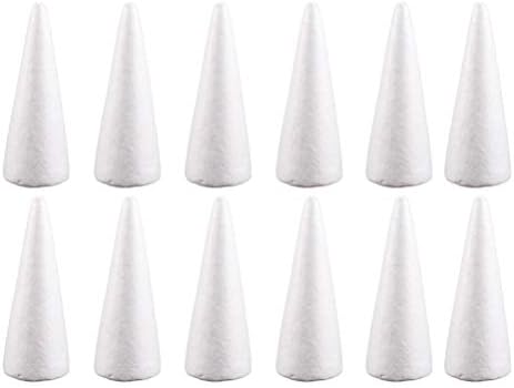Generic 12 Pack Products Stirofoam Cones- Crafts White Stirofoam Cones DIY Craft Craft CONES CONES CONELELING STEEL SREDNJI INGURNICI