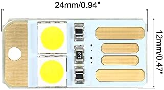 Patikil 3000-3200K Mini USB LED svjetlost, 10 pakiranja 0,3W prijenosna noćna svjetlost vitka lampica za kampiranje tipkovnice prijenosnog