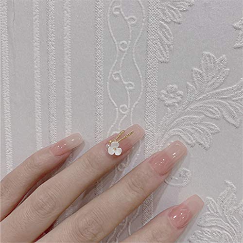 + Ružičasti dugi lažni nokti s potpunim pokrivanjem sjajni cvjetni akrilni lažni nokti za žene i djevojke 24pcs