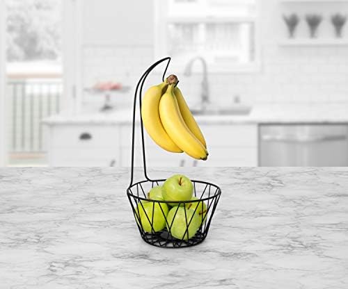 Spektar raznoliki paxton stablo i košarica vješalica i voća, proizvodite držač banane i otvorena žičana zdjela za voće za kuhinjski