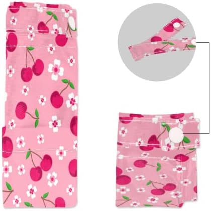 2pcs vodootporna suha torba voćna trešnja cvijet cvijeta za pranje za pranje dječje tkanine vrećica s dva džepa s patentnim zatvaračem