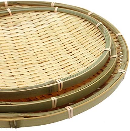 ručno izrađene bambusove košarice tkanje posluživanja pladanj set od 3 za grickalice za kruh od tkanine pletena bijela zelena