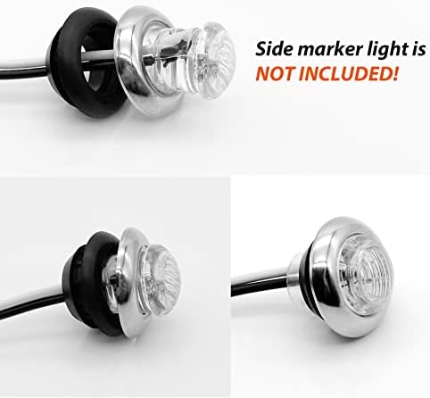Rasvjeta iz snova 1,1 kromirani prstenovi LED parkirna svjetla za prikolicu 3/4 Okrugli poklopci za bočna svjetla s razmakom od 3/4