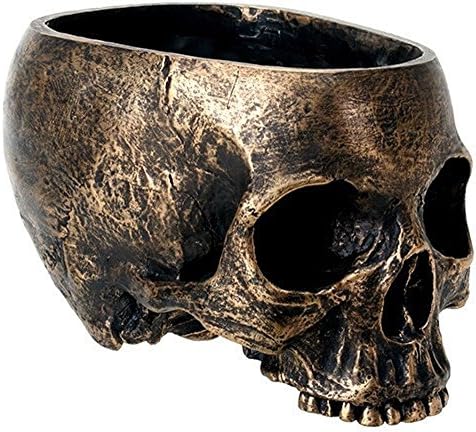 Summit Collection Brončana smola Halloween Skull Candy Bowl Saditer Posud Sculptura Skeleton Skeleton