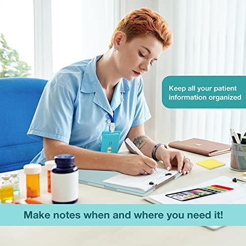Sklopivi 3-slojni tablet za medicinske sestre-medicinske varalice, referentne naljepnice, držač za olovke i bilježnice-sklopivi aluminijski