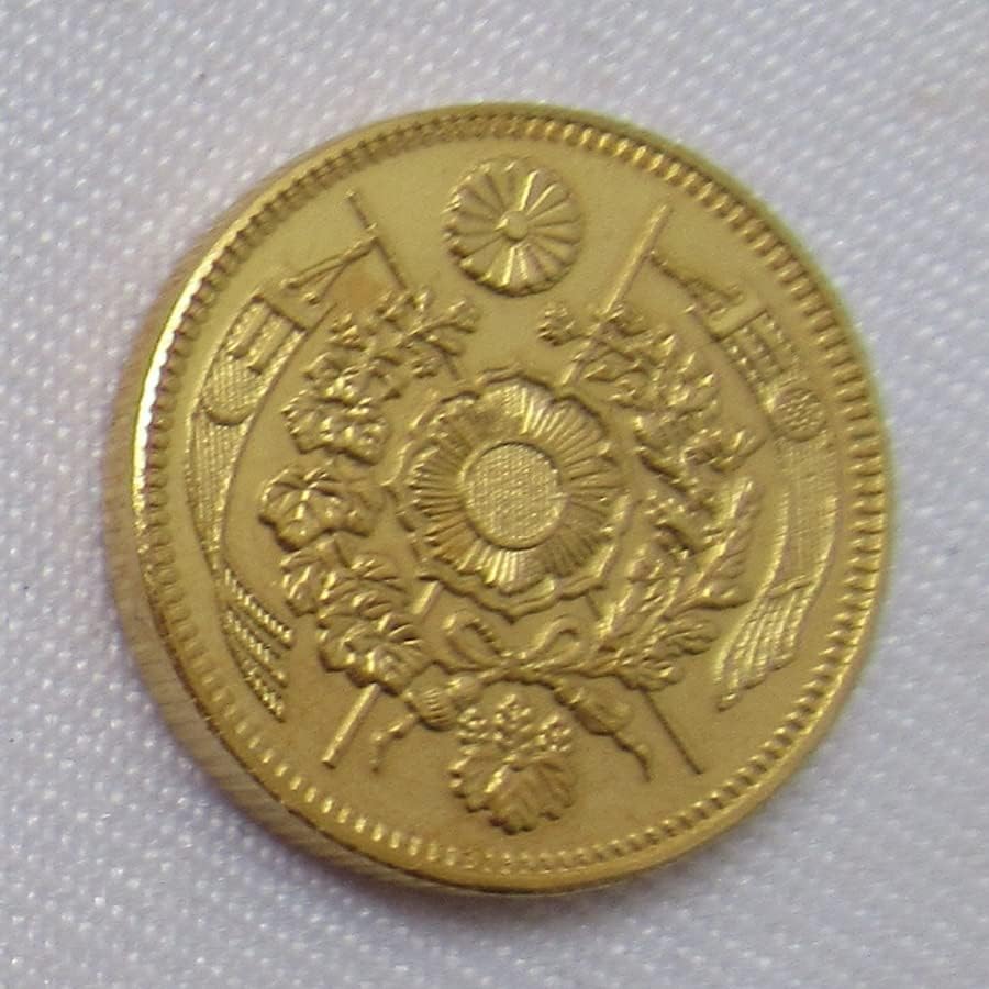 Japanski zlatni novčić 2 Yuan Meiji 9-godišnja replika Zlatna replika Komemorativna kovanica