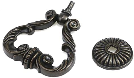 Tighall Vintage Antikni brončani ormar povlači francuske provincijske ručke s jednom rupom za izvlačenje prstena u reljefu za ormarić
