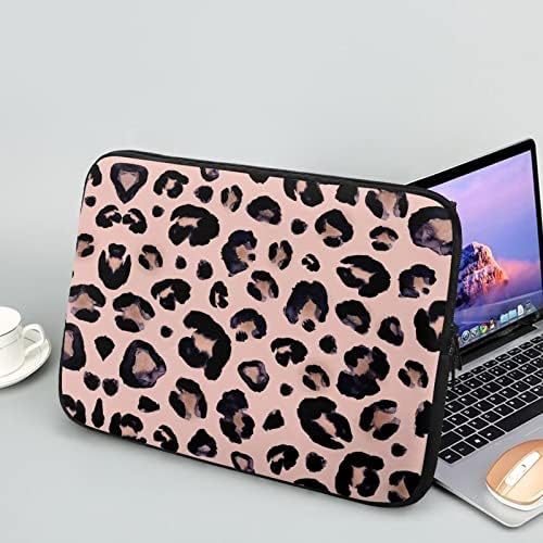 Suhoaziia ženske ružičaste vrećice za leopard laptop, rukavi, 10-17 inčni prijenosni patentni zatvarač nosač za rukav torbica računala