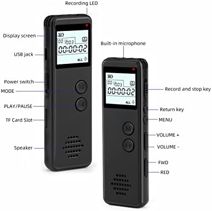 Diktafon XIXIAN s glasovnom aktivacijom, Digitalni diktafon s glasovnom aktivacijom, diktafon s redukcijom šuma, diktafon, MP3 player,