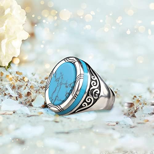 2023 izjava Vintage Punk dragulj Tirkiz ženski prsten nakit pokloni prsten-sfera